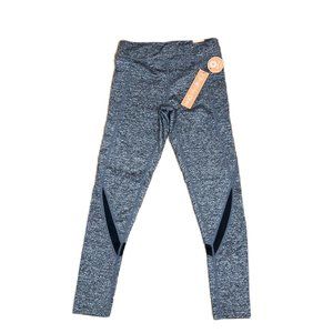 R A G Girls Dark Gray Grey Black Leggings Size Large Wicking Lightweight